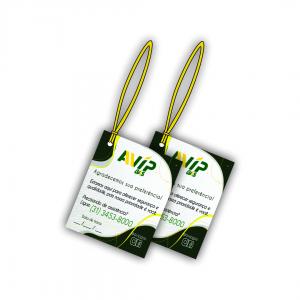 20.000 uni. Lacre de PVC PVC 4,5 x 5,5 cm 4 x 0 cor Verniz UV Total Frente Corte Reto Furo