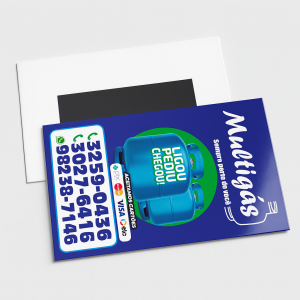 25.000 Imãs de Geladeira Personalizados em PVC 9x5,5 cm - Verniz UV - Corte Reto PVC 9 x 5,5 cm 4 x 0 cor Verniz UV Total Frente Corte Reto Imã no Verso de 6,5 x 3,5 cm