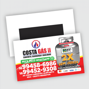 30.000 Imãs de Geladeira Personalizados em PVC 9x5,5 cm - Verniz UV - Corte Reto PVC 9 x 5,5 cm 4 x 0 cor Verniz UV Total Frente Corte Reto Imã no Verso de 6,5 x 3,5 cm